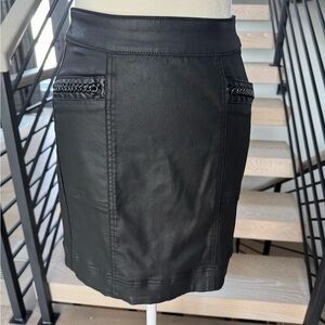 New WHBM Sleek Black Pencil Skirt size S